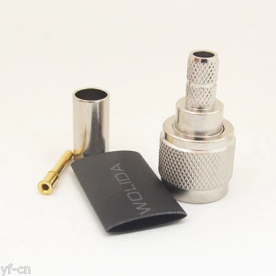 100sets Mini UHF Male Crimp Connector for RG58 50ohm Coaxial Cable w/Shrink Tube - Image 1 of 4