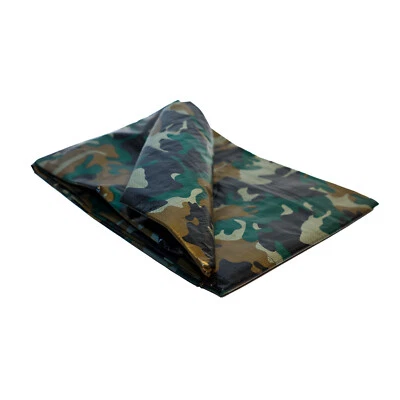 Camouflage Tarpaulin Waterproof Camping Ground Sheet Cover Woodland Tarp - Image 1 of 4