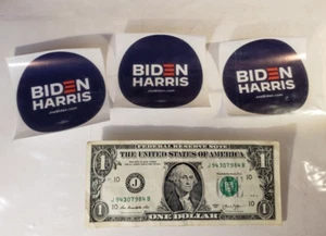 3 PACK Joe Biden Kamala Harris For President 2020 CIRCLE BLUE 3 Inches - Picture 1 of 4