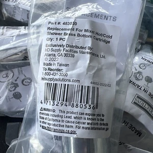 MIXET Hot/Cold Shower Cartridge and Retainer Nut 483030 Brass BOTTOM NEW - Picture 1 of 4