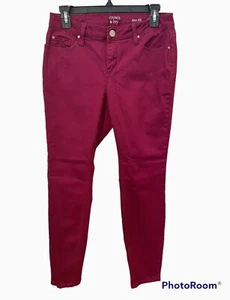 Crown And Ivy Jeans Womens 6R Skinny Magenta Cranberry Barbiecore Pants - Picture 1 of 14
