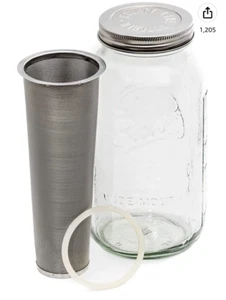 NUEVA cafetera County Line cocina cerveza fría mason, vidrio resistente 64 oz - Imagen 1 de 5