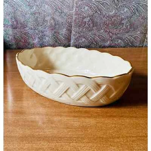 Vintage 8” oval bowl lattice collection by Lenox - Picture 1 of 10