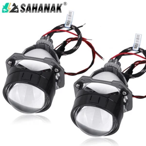 2.5 Inch Angel Eyes Bi Led Lens Halo Lights Projectors For H4 H7 9005 9006 - Picture 1 of 10