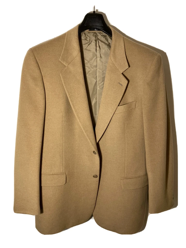 Valentino Mens Size 44L Vintage 1990’s 100% Camel Hair Blazer Sports Jacket - Image 1 of 4