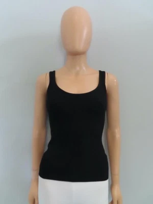 Camiseta sin mangas IMMERMANN negra cuello redondo calce ajustado talla AU 1/US 4-6 Foto 1 de 4