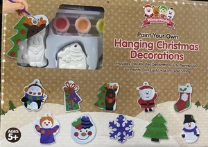 WinterWorks Paint Your Own Christmas Hanging Decorations Paints Brush Xmas Gift - Picture 1 of 1