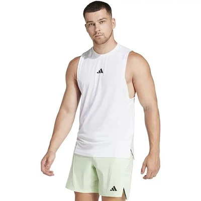 Camiseta sin mangas de entrenamiento Adidas para hombre blanca D4T ligera talla XL NUEVA CON ETIQUETAS Foto 1 de 4