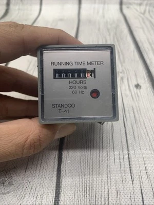 STANDCO  T-41 HOUR Running Time METER 220 Volts-60 Hz- Came From Collector ***82 - Image 1 of 4