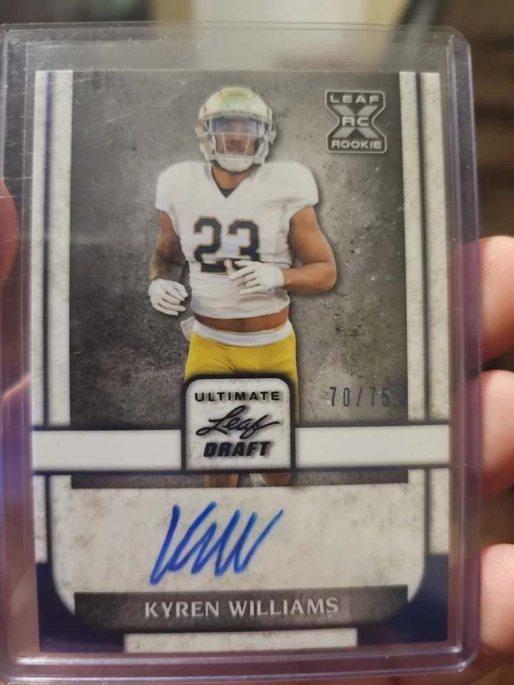 Kyren Williams 2022 leaf ultimate draft auto autograph #/75 Rams Rookie ND - Image 1 of 4