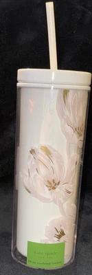 Kate Spade Nuevo Vaso de Viaje Aislado Tulipanes en Crecimiento 20 OZ con Tapa y Pajita NUEVO Foto 1 de 4