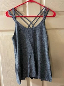 Womens Juniors AMERICAN EAGLE Outfitters Small Gray Crop Top - Picture 1 of 5