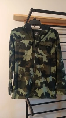 Hurley Camouflage Full Zip Hoodie Youth Boys Size L - Image 1 of 3