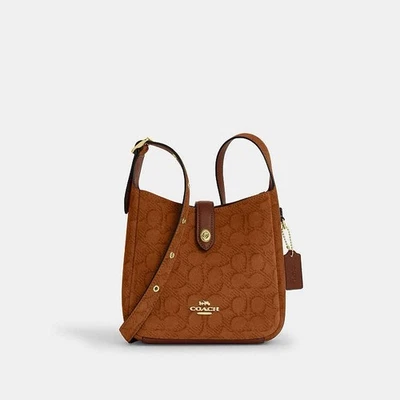 NWT Coach Hadley Mini Crossbody Bag In Signature Suede CCE16, suede/Im/Caramel - Image 1 of 4