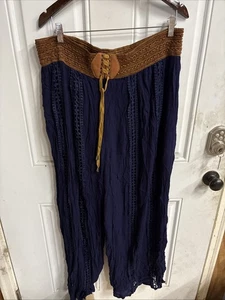 Truth blaue Hose mit braunem Bund Gr. 2X - Bild 1 von 3