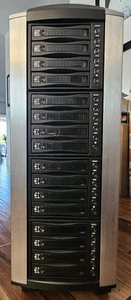 16-Bay Server Tower CMSTACKER w. MOBO, RAM CELERON CPU, GFX CARD, 750W PSU - Picture 1 of 21