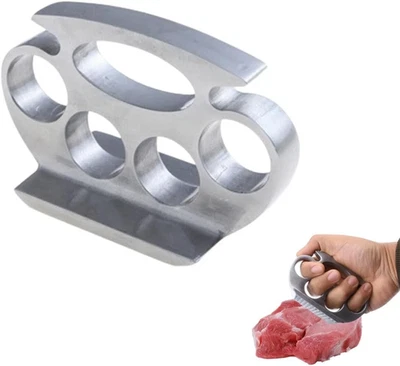 Meat Tenderizer, Hand Meat Hammer, Stainless Aluminum Meat Smasher & Meat Press,
