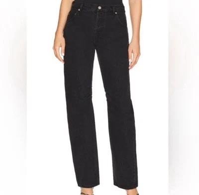 Pantalones de mezclilla holgados de tiro bajo Lovers and Friends Ethan nuevos para mujer talla 29 negros Foto 1 de 4