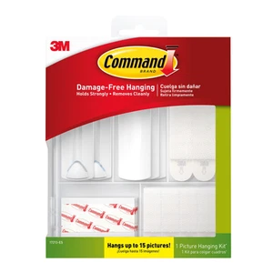 Kit Appendere Quadri Comando [Rimovibile]: Appende fino a 15 Immagini (Bianco) - Foto 1 di 6