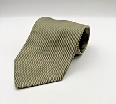 Corbata Brooks Brothers para hombre talla única verde claro seda pura acanalada hecha a mano EE. UU. Foto 1 de 4