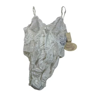 Vintage Kayser Qayonara Teddy Dessous Body Spitzenbesatz Elfenbein Neu mit Etikett Größe 34 - Bild 1 von 6