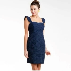 Vestido Lilly Pulitzer Nuevo con Etiquetas Sarafina True Navy Un Dollop Of Scallop Ojales Talla 8 - Imagen 1 de 9