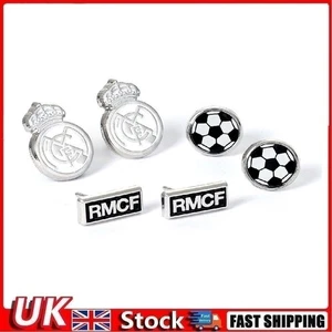 Real Madrid CF Stud Earring Set Official Licensed Product Birthday Xmas Gift - Picture 1 of 4