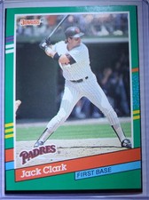 1991 Donruss San Diego Padres Baseball Card #618 Jack Clark