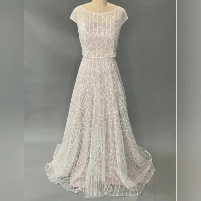 Evie Young Lyric Wedding Dress size 8, Brand NEW, 2 Piece Ivory/Latte - Image 1 of 4