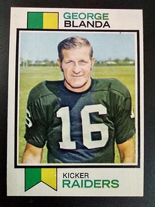 1973 Topps #25 George Blanda Oakland Raiders Stain Scratch - Picture 1 of 14