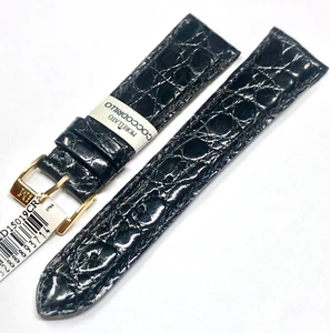 CINTURINO VERO COCCODRILLO BRASILE 22 NERO PRIMA SCELTA MORELLATO UOMO DONNA - Picture 1 of 6