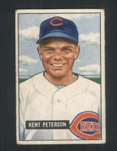 1951 Bowman #215 Kent Peterson VGEX Reds 104711 