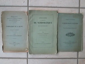 3 plaquettes NUMISMATIQUE gauloise, romaine..., 1866/1891. - Picture 1 of 12