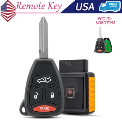 Remote Control Key Fob OBD Programmer For 2005 2006 2007 Dodge Magnum KOBDT04A - Image 1 of 4