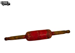 Vintage Painted Wooden Chapati Rolling Pin – Hand Crafted Indian Kitchen Tool C1 - Picture 1 of 10