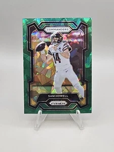 2023 Prizm Sam Howell #300 Green Ice Prizm 💥 Commanders - Picture 1 of 2