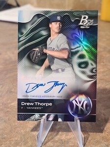 2023 Bowman Platinum Drew Thorpe #TOP-10 Auto Yankees