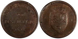 Denmark Frederik VI Copper 1813 12 Skilling Rigsbank Token 1 YEAR TYPE KM#Tn2(6) - Picture 1 of 3