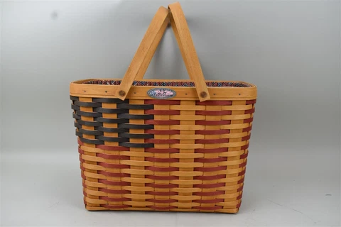 1998 Longaberger Anniversary Patriotic Flag Dual Handle Collector's Club Basket Cover