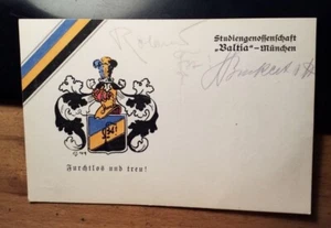 Studiengenossenschaft Baltia München - 1925 / Karte - Studentika - Bild 1 von 1