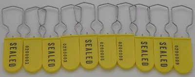 AZIPPYSALE Electric Utility Meter Tamper Evident Padlock Security Tag Seal Yellow 10 Pack