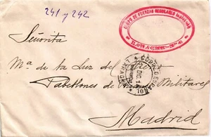 Spain 1914 cover MILITAR FRANCHISE GRUPO FUERZAS REGULARES INDIGENAS LARACHE(32) - Bild 1 von 2