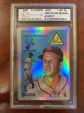 1954 STAN MUSIAL 2007 NSCC eTopps CARDS THAT NEVER WERE VIP/PROMO 1/25 Les P Blu