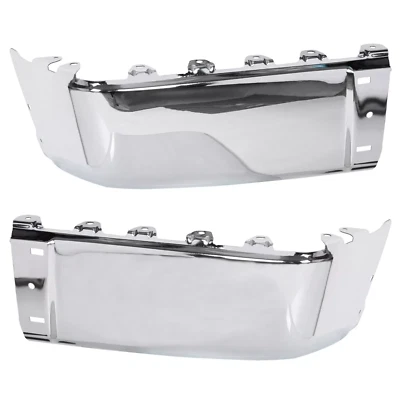 For 2007-2013 Silverado Sierra Rear Chrome Rear Bumper End Caps Set Left & Right - Image 1 of 4