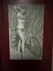 Vintage 1940's Mutoscope Arcade Pinup Card Cheesecake Bicycle