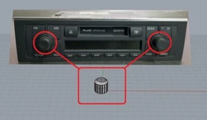 1x Pulsante Manopola Radio Compatibile Audi Chorus Ricambio Pulsante Stereo A3 - Foto 1 di 5