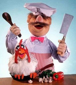 T-shirt The Swedish Chef Iron On Transfer + tessuti colore chiaro e scuro #15 - Foto 1 di 4