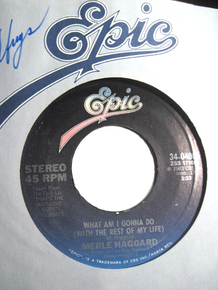 MERLE HAGGARD * 45 * What Am I Gonna Do * 1983 #3 Country * MINT UNPLAYED ! NOS - Image 1 of 1