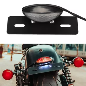 Luz de licencia trasera de freno para motocicleta Bobber Chopper Cafe Racer - Imagen 1 de 8