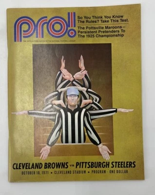 Cleveland Browns vs Pittsburgh Steelers Football Program-10/10/71 - Image 1 of 3
